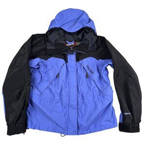 VTG Marmot Jacket Womens Large SHELL ONLY Gore-Tex Blue Ski & Snow Nylon